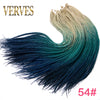 Qp hairCrochet Braids Synthetic 24 inch Box Braid 7 Pcs/lot 22 Roots/pcs Ombre Braiding Hair Extension Heat Fiber Bulk Braid Pink Blue