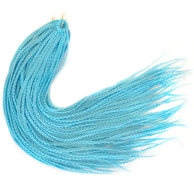 Qp hairCrochet Braids Synthetic 24 inch Box Braid 7 Pcs/lot 22 Roots/pcs Ombre Braiding Hair Extension Heat Fiber Bulk Braid Pink Blue