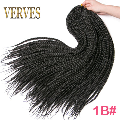 Qp hairCrochet Braids Synthetic 24 inch Box Braid 7 Pcs/lot 22 Roots/pcs Ombre Braiding Hair Extension Heat Fiber Bulk Braid Pink Blue
