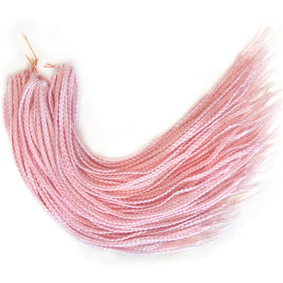 Qp hairCrochet Braids Synthetic 24 inch Box Braid 7 Pcs/lot 22 Roots/pcs Ombre Braiding Hair Extension Heat Fiber Bulk Braid Pink Blue