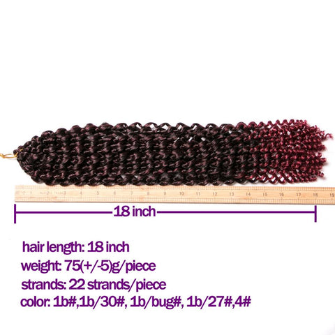 Qp hairCrochet Braids Synthetic Passion Curly Wave Hair 18 inch Ombre Braiding Hair Extentions 22 Strands/Pcs Curl Brown Blonde