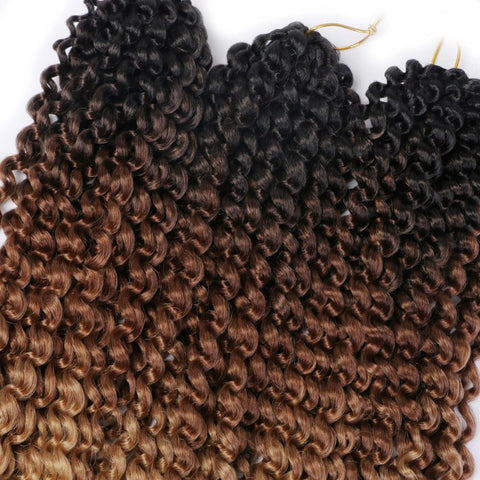 Qp hairCrochet Braids Synthetic Passion Curly Wave Hair 18 inch Ombre Braiding Hair Extentions 22 Strands/Pcs Curl Brown Blonde