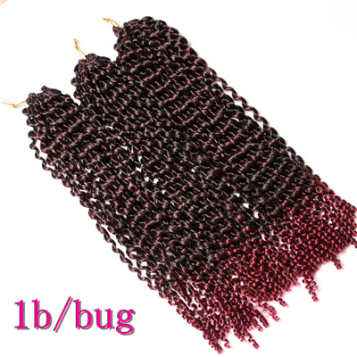 Qp hairCrochet Braids Synthetic Passion Curly Wave Hair 18 inch Ombre Braiding Hair Extentions 22 Strands/Pcs Curl Brown Blonde