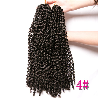 Qp hairCrochet Braids Synthetic Water Wave Hair 18 inch Ombre Braiding Hair Extentions 22 strands/pcs curl Brown Blonde