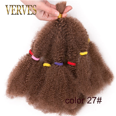 Qp hairCulry Crochet Braids Hair Extensions Synthetic 12 Inch Ombre Braiding Hair Afro Kinky Bulk Twist Braids Black,Bug,Brown