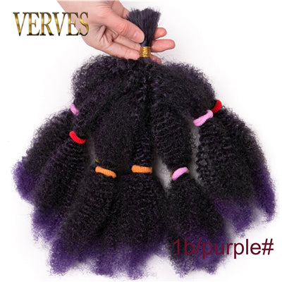 Qp hairCulry Crochet Braids Hair Extensions Synthetic 12 Inch Ombre Braiding Hair Afro Kinky Bulk Twist Braids Black,Bug,Brown