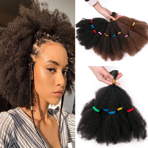 Qp hairCulry Crochet Braids Hair Extensions Synthetic 12 Inch Ombre Braiding Hair Afro Kinky Bulk Twist Braids Black,Bug,Brown