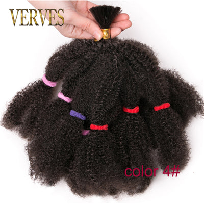 Qp hairCulry Crochet Braids Hair Extensions Synthetic 12 Inch Ombre Braiding Hair Afro Kinky Bulk Twist Braids Black,Bug,Brown