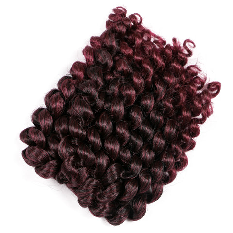 Qp hairCurly Twist Black Synthetic Crochet braids hair 75g/Pack 8 inch 20 Strands/pcs Ombre Braiding Hair Extention Twist