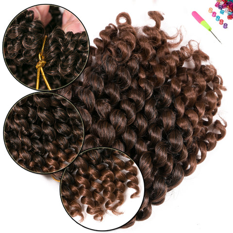 Qp hairCurly Twist Black Synthetic Crochet braids hair 75g/Pack 8 inch 20 Strands/pcs Ombre Braiding Hair Extention Twist