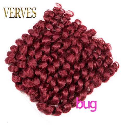 Qp hairCurly Twist Black Synthetic Crochet braids hair 75g/Pack 8 inch 20 Strands/pcs Ombre Braiding Hair Extention Twist