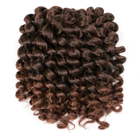 Qp hairCurly Twist Black Synthetic Crochet braids hair 75g/Pack 8 inch 20 Strands/pcs Ombre Braiding Hair Extention Twist