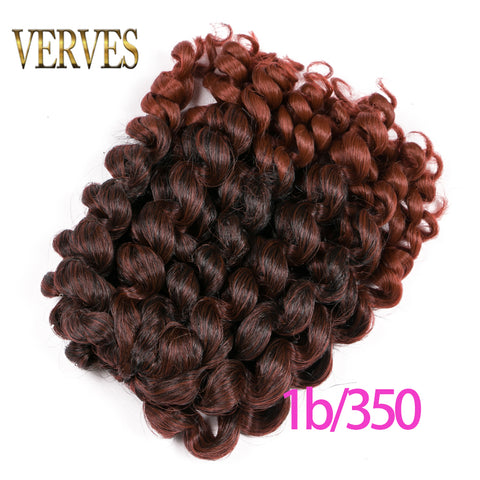 Qp hairCurly Twist Synthetic brown Black Jamaica Crochet Braids Hair 75g/Pack 8 Inch 20 Strands/pcs Ombre Braiding Hair Extention
