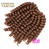 Qp hairCurly Twist Synthetic brown Black Jamaica Crochet Braids Hair 75g/Pack 8 Inch 20 Strands/pcs Ombre Braiding Hair Extention
