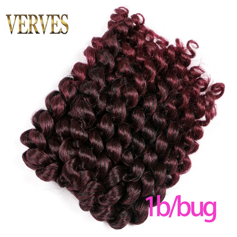 Qp hairCurly Twist Synthetic brown Black Jamaica Crochet Braids Hair 75g/Pack 8 Inch 20 Strands/pcs Ombre Braiding Hair Extention