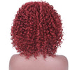 Doris Beauty Afro Kinky Curly Wig Ombre Brown with Bangs 14inch Synthetic Short Wig for Women Gray Red Black Pink Blonde Cospaly