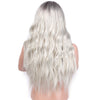 Doris Beauty Ombre Long Wavy Platinum Blonde Wig Synthetic Wigs for Women Cosplay Blond Color Glueless Hair