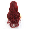 Doris Beauty Synthetic Long Wavy Wig Side Part Pink Hair for Women Black Pink Red Wave Ladies Natural Heat Resistant Fiber