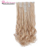 Doris beauty 18 Clips 8 pcs Long Curly Women Clip in Hair Extensions Synthetic Hair Pieces Blonde Black Brown Heat Resistant