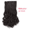 Doris beauty 18 Clips 8 pcs Long Curly Women Clip in Hair Extensions Synthetic Hair Pieces Blonde Black Brown Heat Resistant