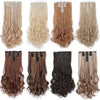 Doris beauty 18 Clips 8 pcs Long Curly Women Clip in Hair Extensions Synthetic Hair Pieces Blonde Black Brown Heat Resistant