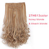 Doris beauty 18 Clips 8 pcs Long Curly Women Clip in Hair Extensions Synthetic Hair Pieces Blonde Black Brown Heat Resistant