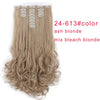 Doris beauty 18 Clips 8 pcs Long Curly Women Clip in Hair Extensions Synthetic Hair Pieces Blonde Black Brown Heat Resistant