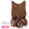 Doris beauty 20 inch Invisible Wire No Clip One Piece Halo Hair Extensions Secret Fish Line Hairpieces Wave Synthetic for Women