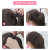 Doris beauty 22'' 26'' Ponytail Hairpiece Drawstring Long Straight Clip False Synthetic Hair Extensions Women Heat Resistant