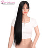 Doris beauty 26 inches Long Black Lace Front Wig Synthetic with Baby Hair Straight Wigs for Women Heat Resistant Pink