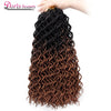 Doris beauty Goddess Faux Locs Curly Crochet Braids Hair 24Roots 18Inch Ombre Synthetic Dreadlocks Hair Extensions For Women
