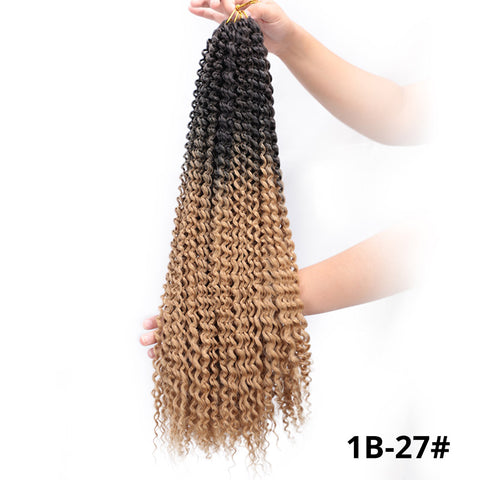 Doris beauty Ombre 18inch Passion Twist Crochet Hair Crochet Braiding Hair Extension Synthetic Bohemian Braid Black Hair
