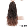 Doris beauty Ombre 18inch Passion Twist Crochet Hair Crochet Braiding Hair Extension Synthetic Bohemian Braid Black Hair