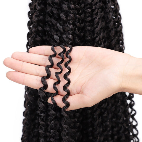 Doris beauty Ombre 18inch Passion Twist Crochet Hair Crochet Braiding Hair Extension Synthetic Bohemian Braid Black Hair