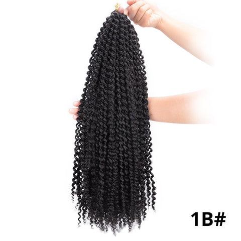 Doris beauty Ombre 18inch Passion Twist Crochet Hair Crochet Braiding Hair Extension Synthetic Bohemian Braid Black Hair