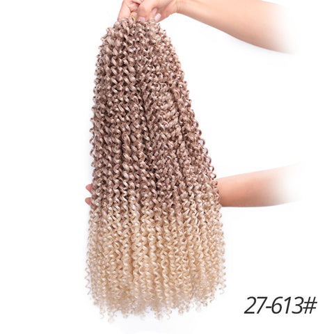 Doris beauty Ombre 18inch Passion Twist Crochet Hair Crochet Braiding Hair Extension Synthetic Bohemian Braid Black Hair