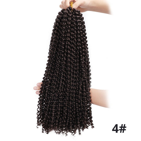 Doris beauty Ombre 18inch Passion Twist Crochet Hair Crochet Braiding Hair Extension Synthetic Bohemian Braid Black Hair