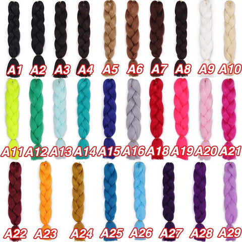 Doris beauty Ombre Jumbo Braids Synthetic Braiding Hair Crochet Braid 100g 24inch Hair Extension Pink Blue Green for Women