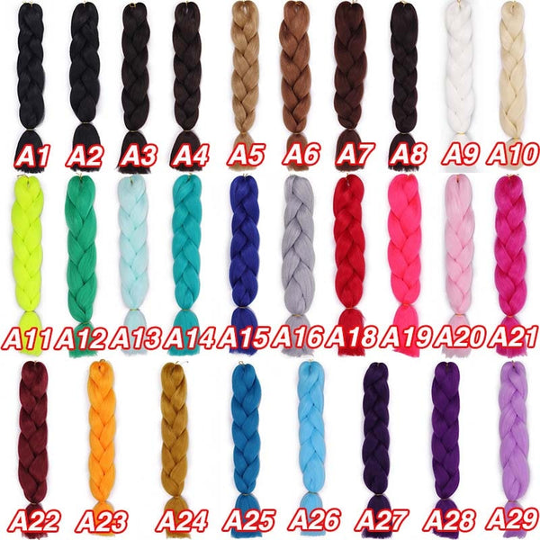 Doris beauty Ombre Jumbo Braids Synthetic Braiding Hair Crochet Braid 100g 24inch Hair Extension Pink Blue Green for Women