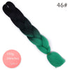 Doris beauty Ombre Jumbo Braids Synthetic Braiding Hair Crochet Braid 100g 24inch Hair Extension Pink Blue Green for Women