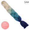 Doris beauty Ombre Jumbo Braids Synthetic Braiding Hair Crochet Braid 100g 24inch Hair Extension Pink Blue Green for Women