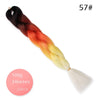 Doris beauty Ombre Jumbo Braids Synthetic Braiding Hair Crochet Braid 100g 24inch Hair Extension Pink Blue Green for Women