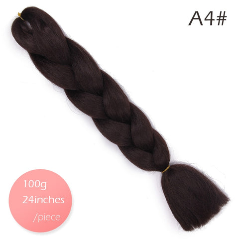 Doris beauty Ombre Jumbo Braids Synthetic Braiding Hair Crochet Braid 100g 24inch Hair Extension Pink Blue Green for Women