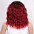Doris beauty Ombre Red Color Synthetic Short Wigs For Women Water Wave Fluffy Hair Black Orange Green Cosplay