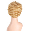 Doris beauty Ombre Short Curly Black Cute Wigs for Women African Afro Hair Synthetic Red Brown Heat Resistant