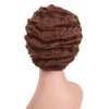 Doris beauty Ombre Short Curly Black Cute Wigs for Women African Afro Hair Synthetic Red Brown Heat Resistant