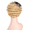 Doris beauty Ombre Short Curly Black Cute Wigs for Women African Afro Hair Synthetic Red Brown Heat Resistant