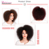 Doris beauty Synthetic Afro Wig for Women African Brown Black Red Color Yaki Straight Short Wig Cosplay Hair