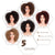 Doris beauty Synthetic Afro Wig for Women African Brown Black Red Color Yaki Straight Short Wig Cosplay Hair