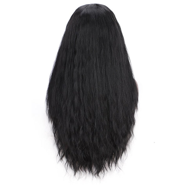 Doris beauty Synthetic Lace Front Wig for White Black Women Long Straight Black Wig Afro Natural Loose Wig  Heat Resistant